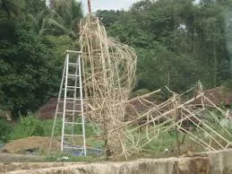 A bamboo framed Narkasur pre-completion